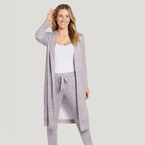 Jockey Women’s Luxe Lounge Brushed Ribbed Duster Loungewear Grey